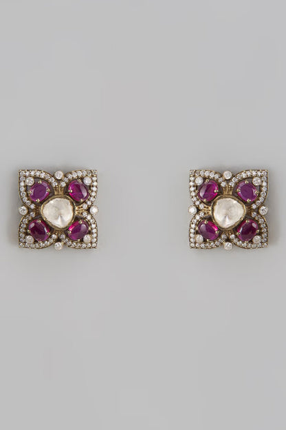 Nuri Victorian Moissanite Embellished Studs 