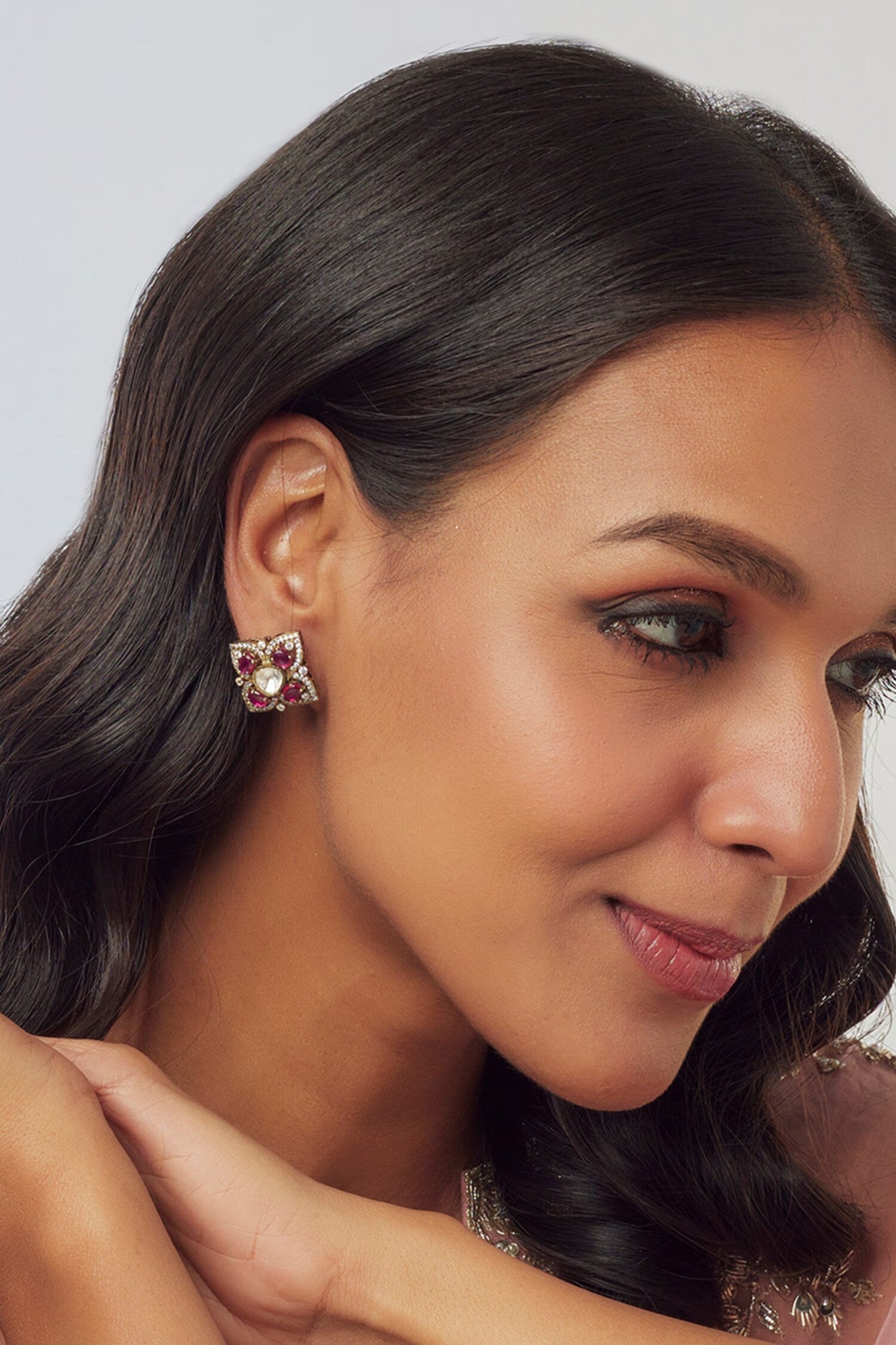 Nuri Victorian Moissanite Embellished Studs 