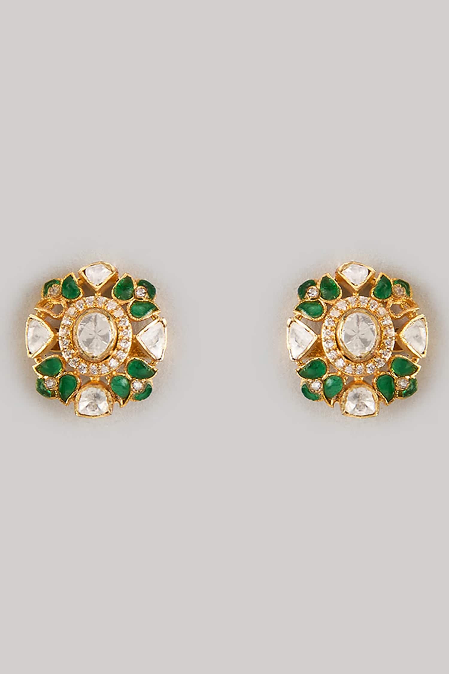 Moissanite Embellished Stud Earrings 