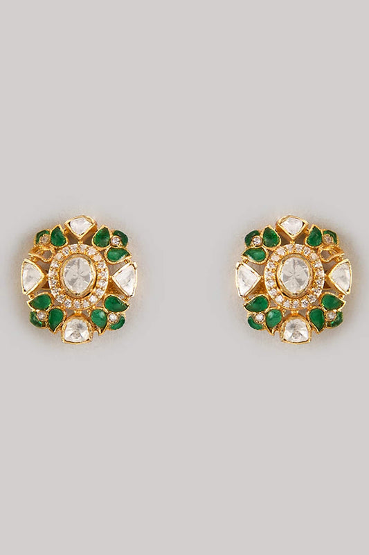 Moissanite Embellished Stud Earrings 