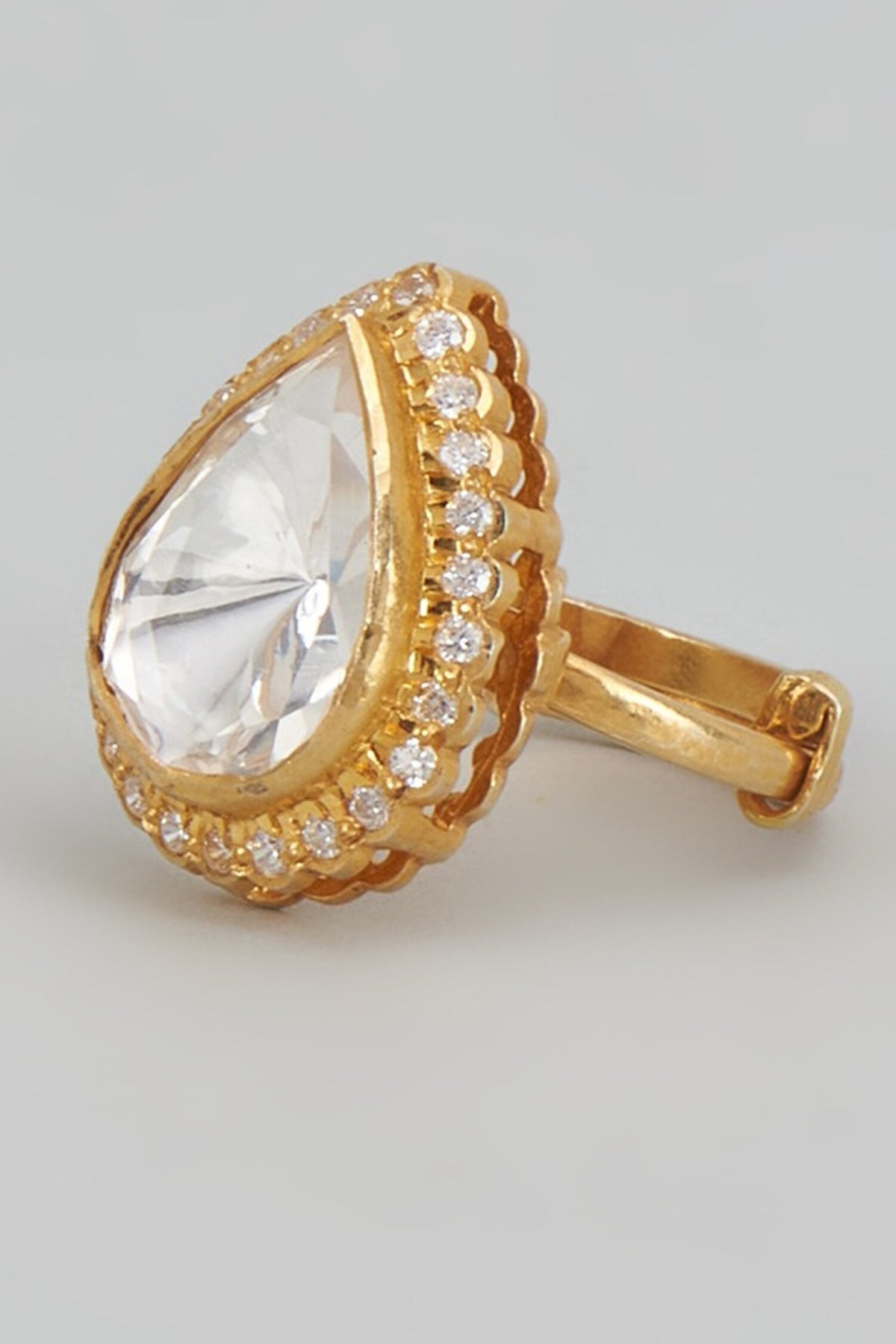 Moissanite & Cubic Zirconia Ring 