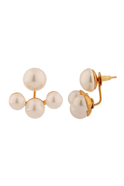 Claw Pearl Drop Studs 