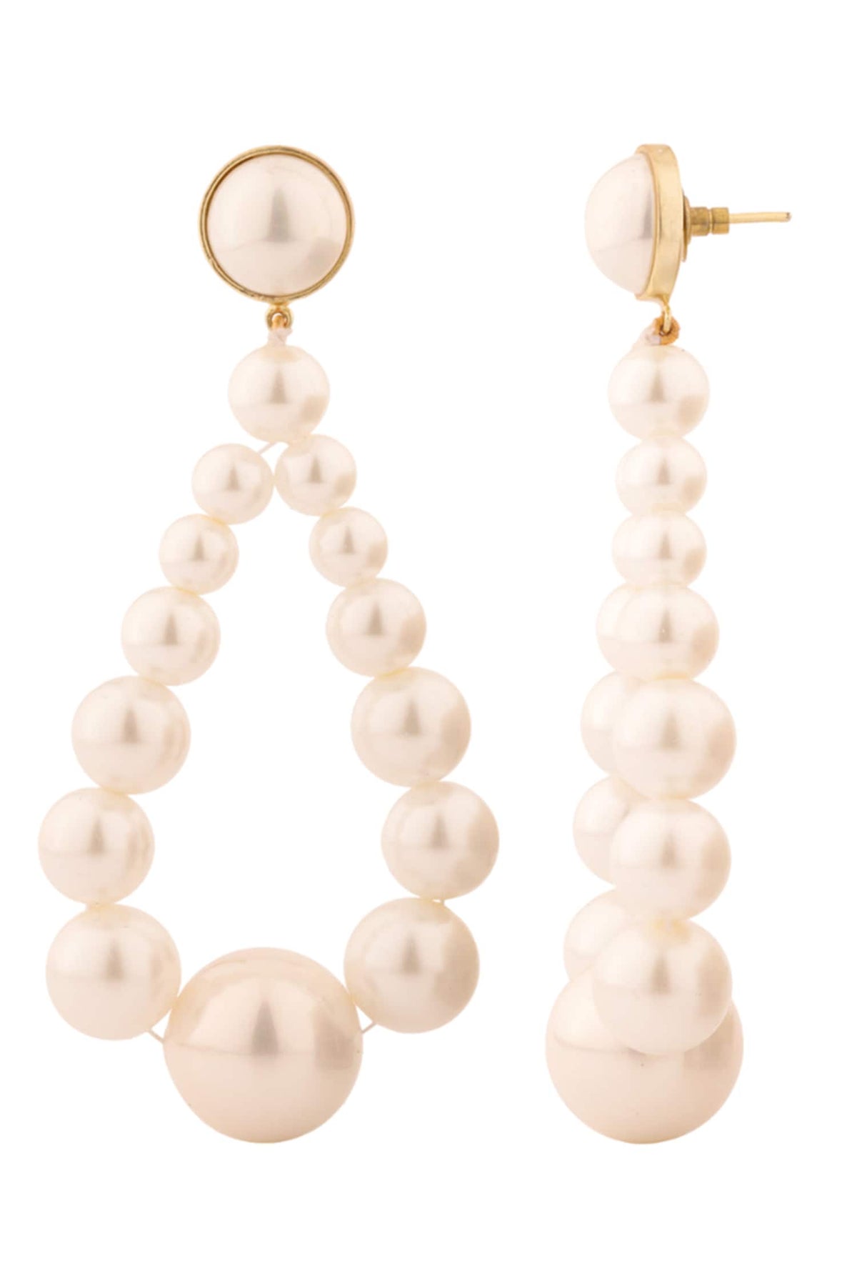 Pearl Embellished Dangler Earrings 