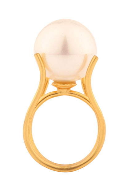 Pearl Bloom Adjustable Ring 