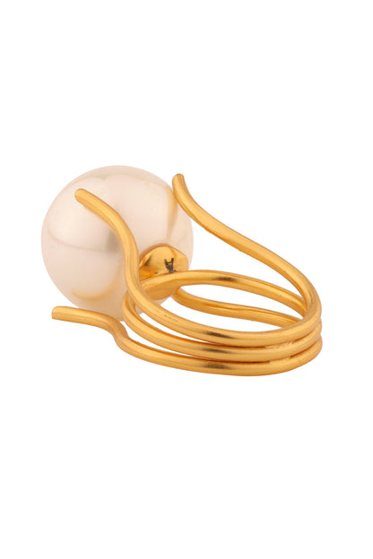Pearl Bloom Adjustable Ring 
