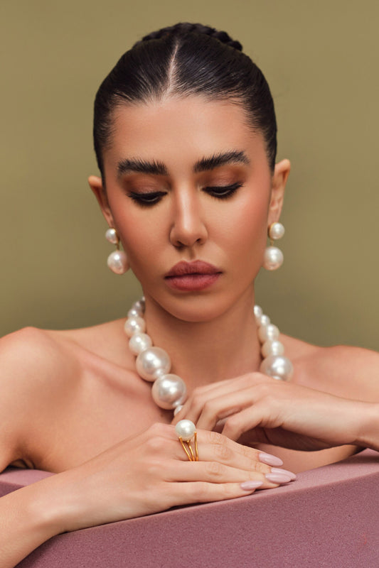Pearl Bloom Adjustable Ring 