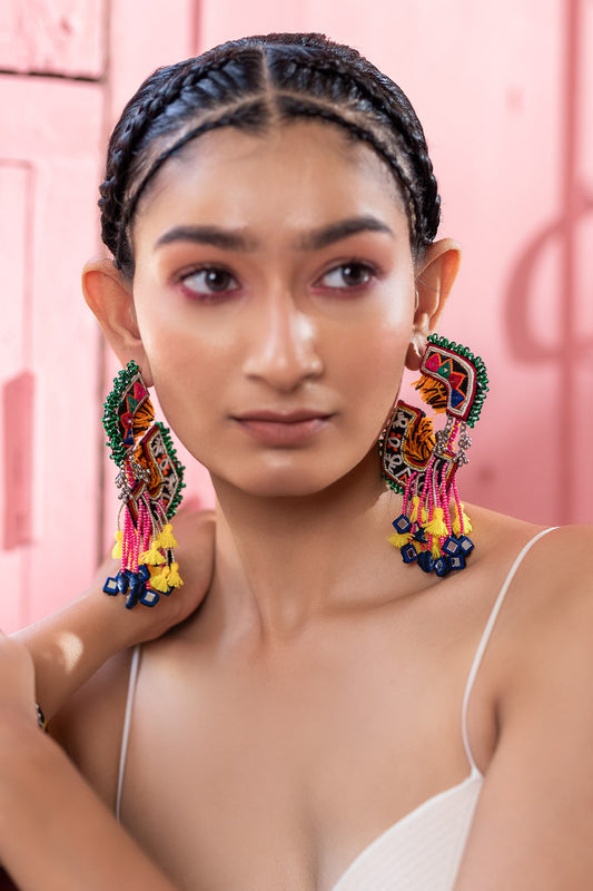Geluk Mirror Embellished Earrings 