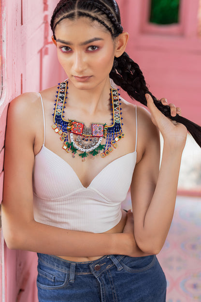 Hoera Mirror Embellished Necklace 