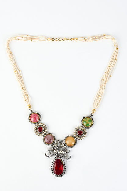 Zircon Embellished Necklace Set 
