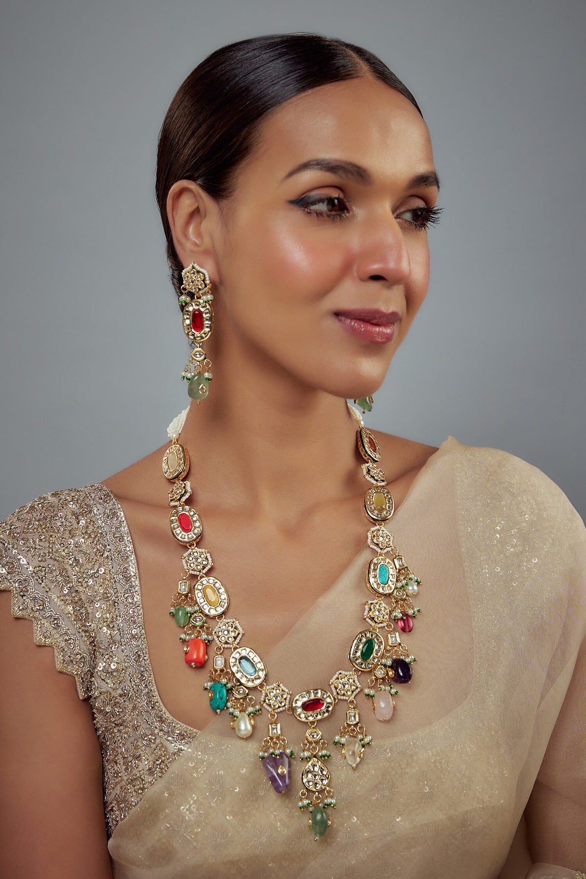 Saadgi Embellished Necklace Set 