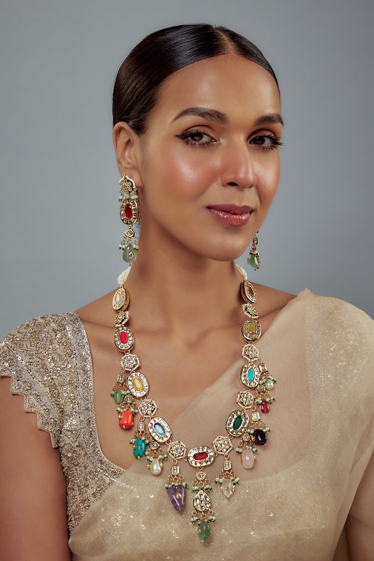 Saadgi Embellished Necklace Set 