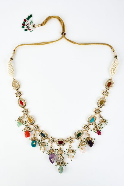 Saadgi Embellished Necklace Set 