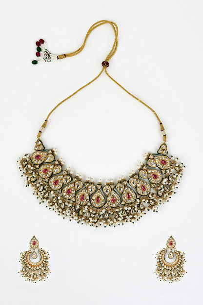 Kundan & Bead Embellished Choker Set 