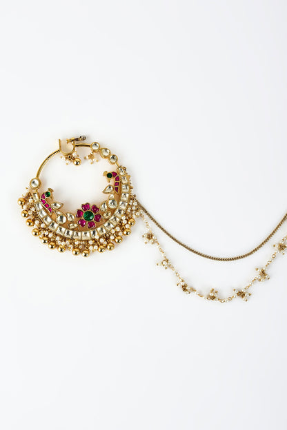 Saadgi Floral Motif Embellished Nath 