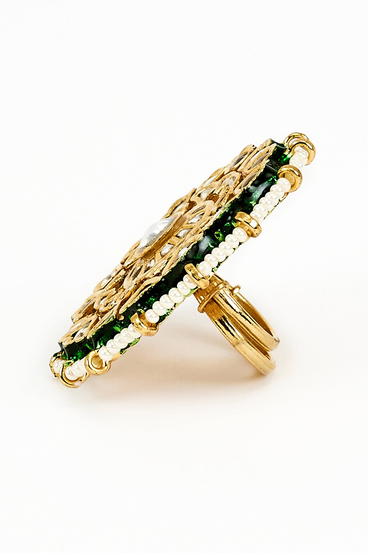 Kundan Stone Embellished Designer Ring 