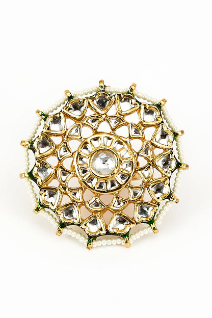 Kundan Stone Embellished Designer Ring 
