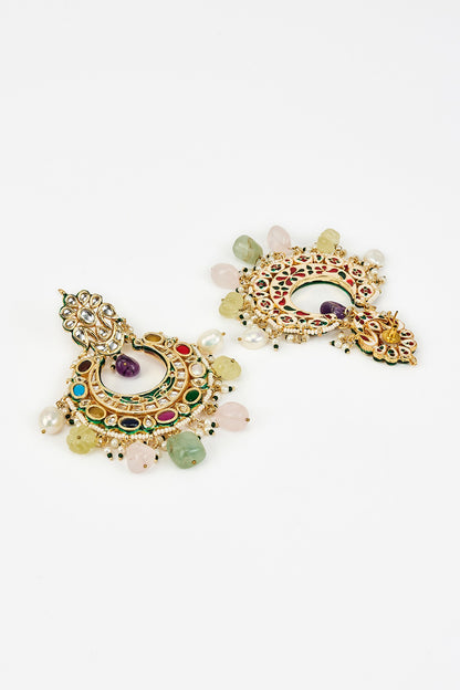 Gemstone Embellished Chandbalis 