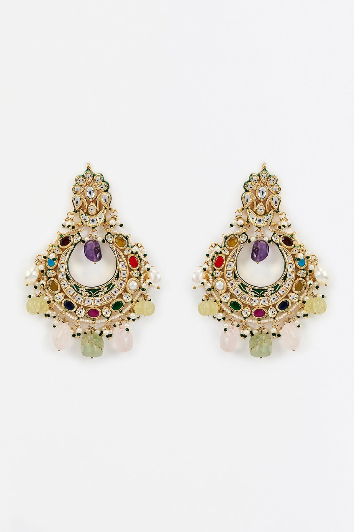 Gemstone Embellished Chandbalis 