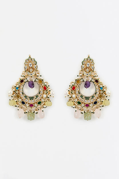 Gemstone Embellished Chandbalis 