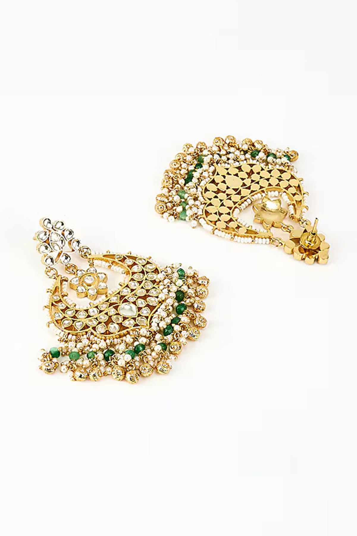 Kundan Stone Embellished Dangler Earrings 