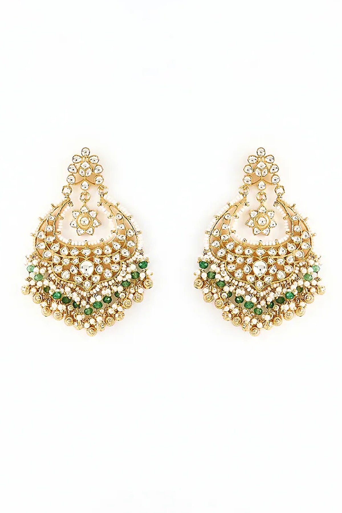 Kundan Stone Embellished Dangler Earrings 