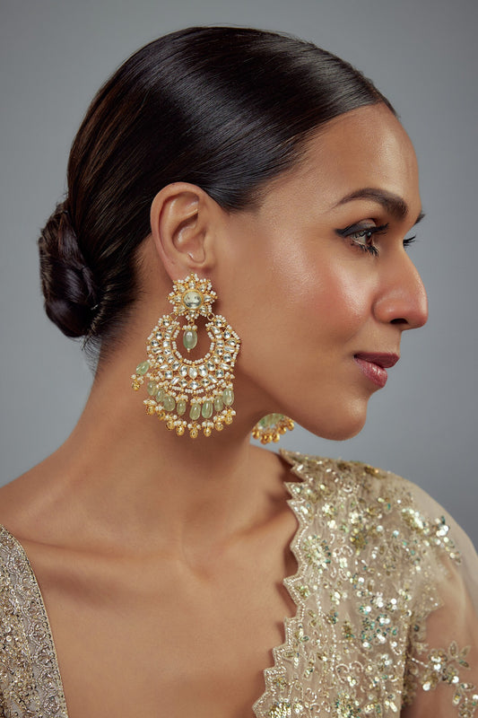 Saadgi Kundan Embellished Chandbalis 