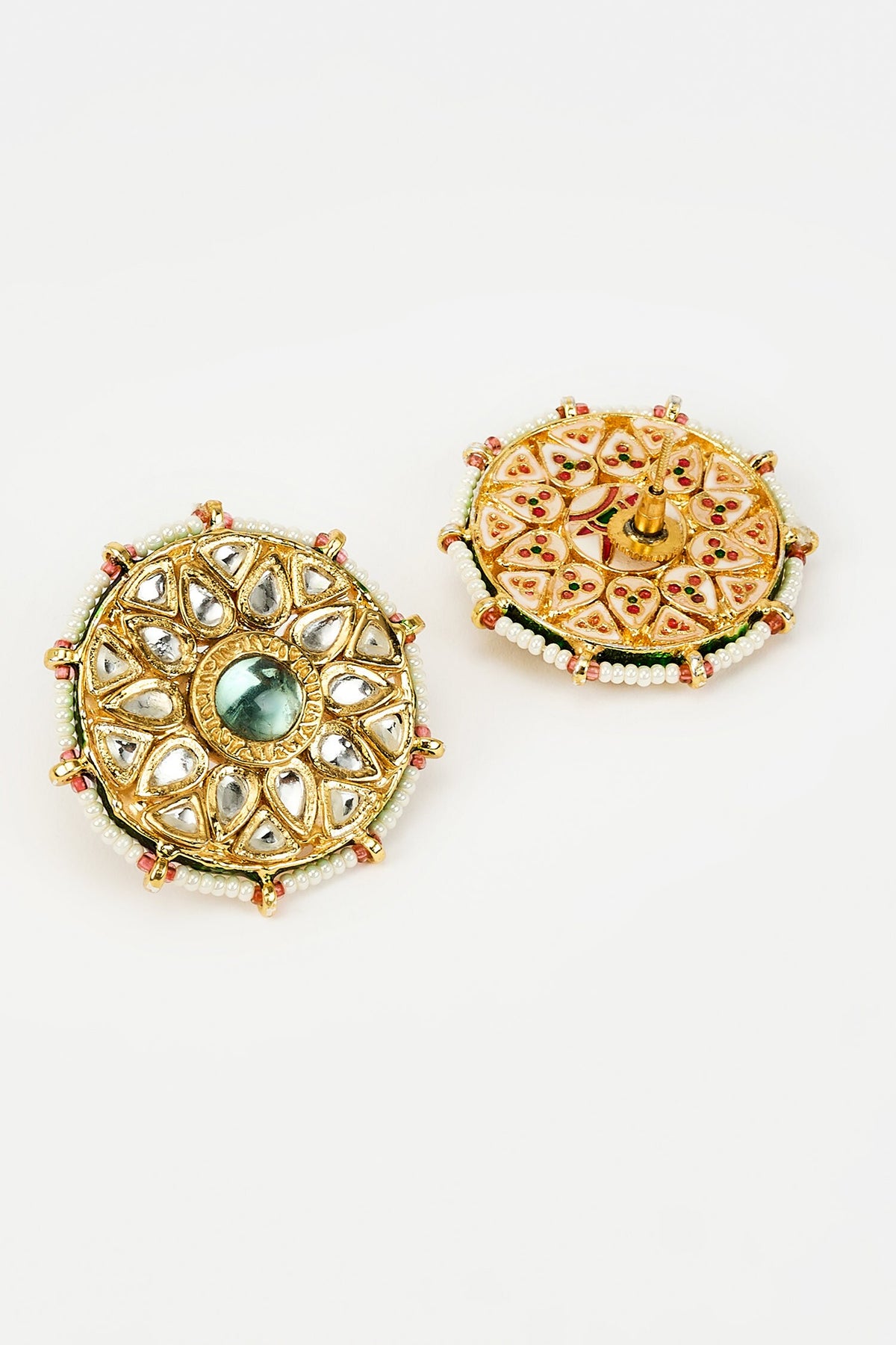 Saadgi Geometric Shaped Stud Earrings 