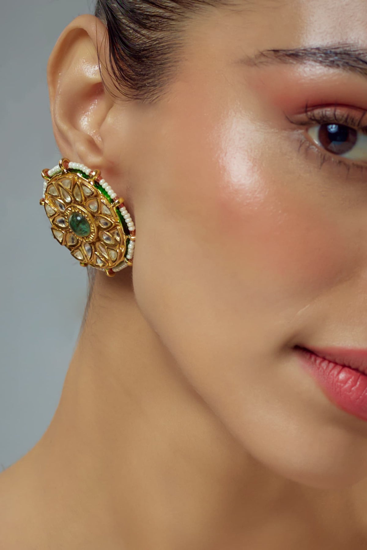 Saadgi Geometric Shaped Stud Earrings 