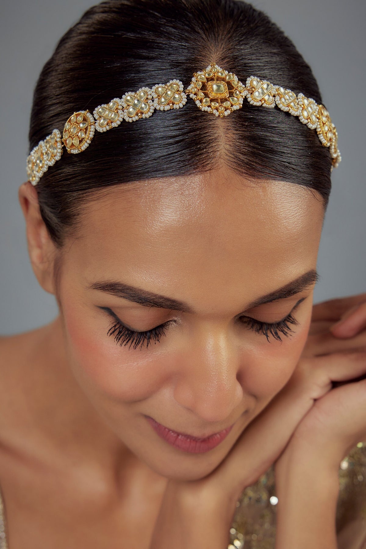 Kundan Polki Gold Mathapatti 