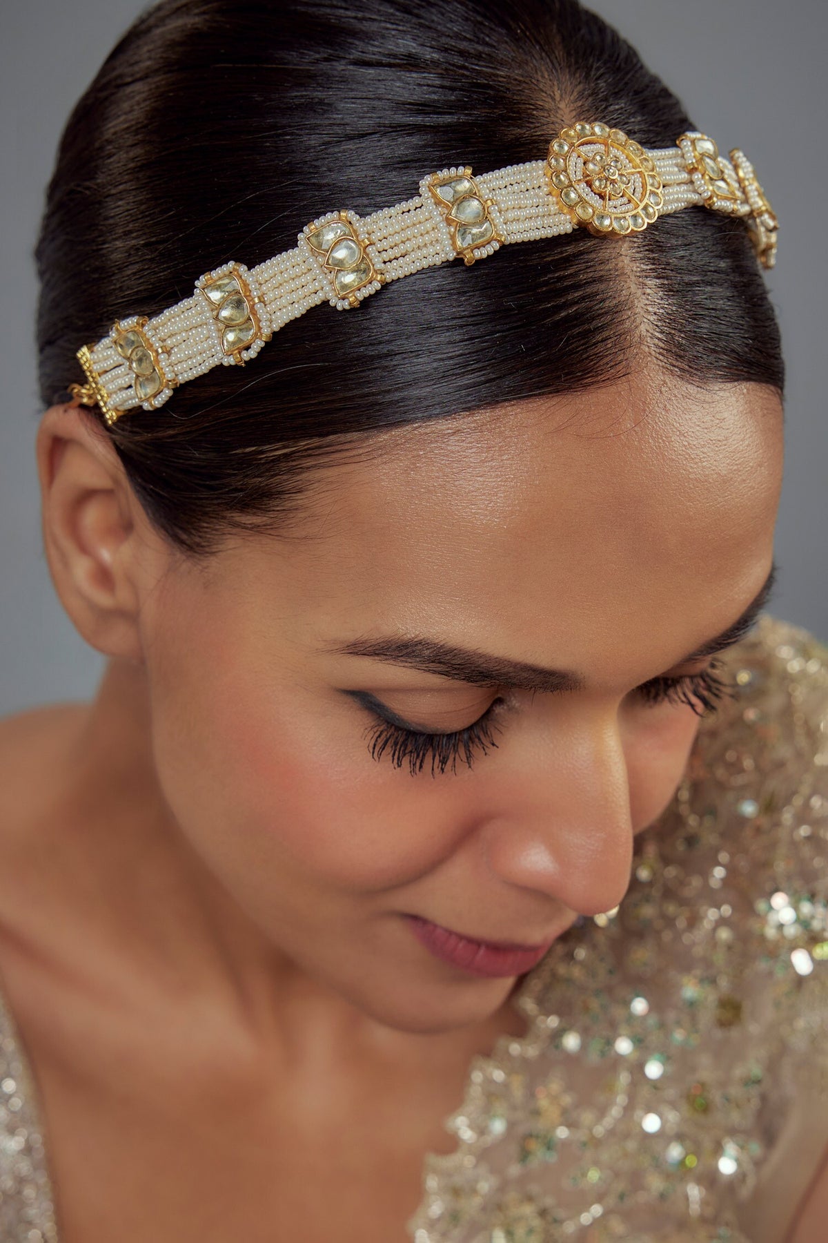Kundan Polki Embellished Mathapatti 