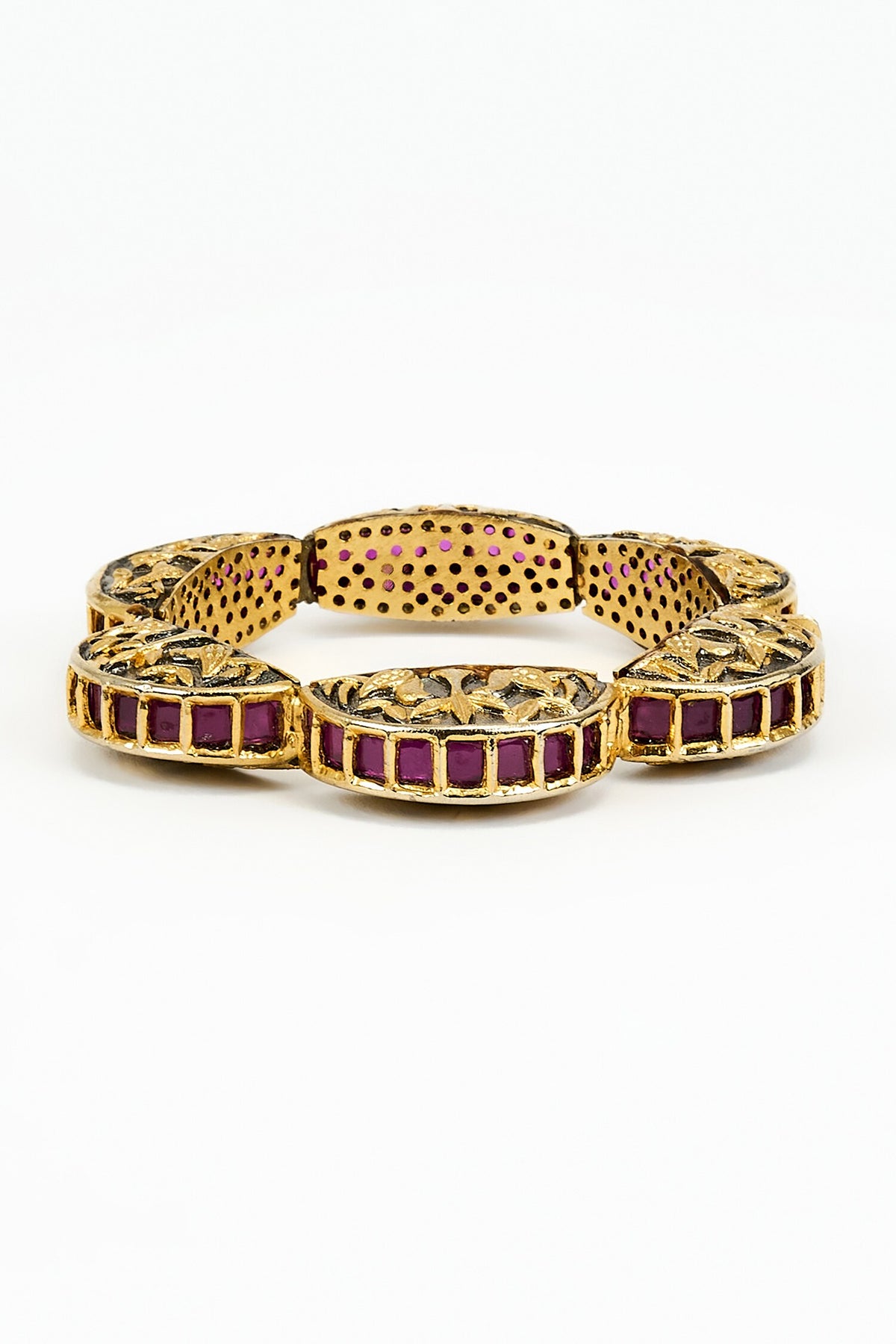 Kundan & Polki Embellished Kada Bangle 