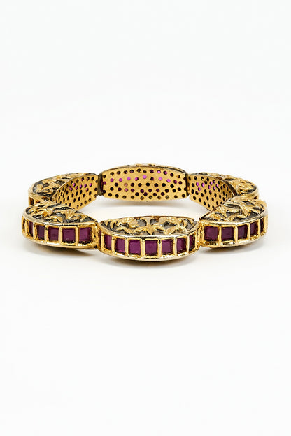 Kundan & Polki Embellished Kada Bangle 
