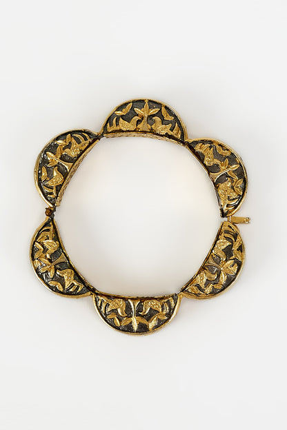 Kundan & Polki Embellished Kada Bangle 
