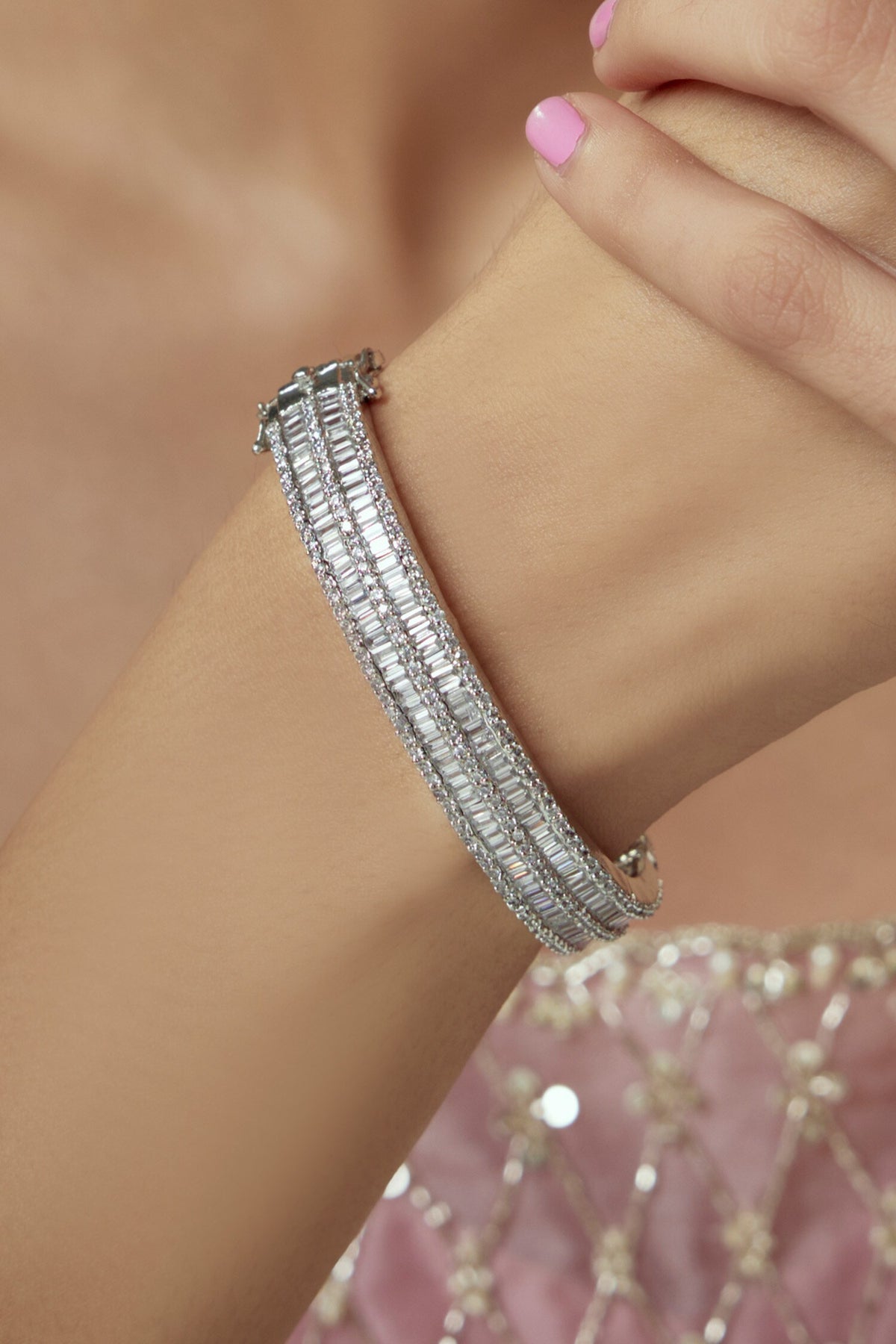 Zia Zircon Embellished Kada Bangle 