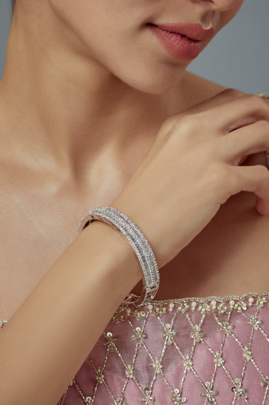 Zia Zircon Embellished Kada Bangle 