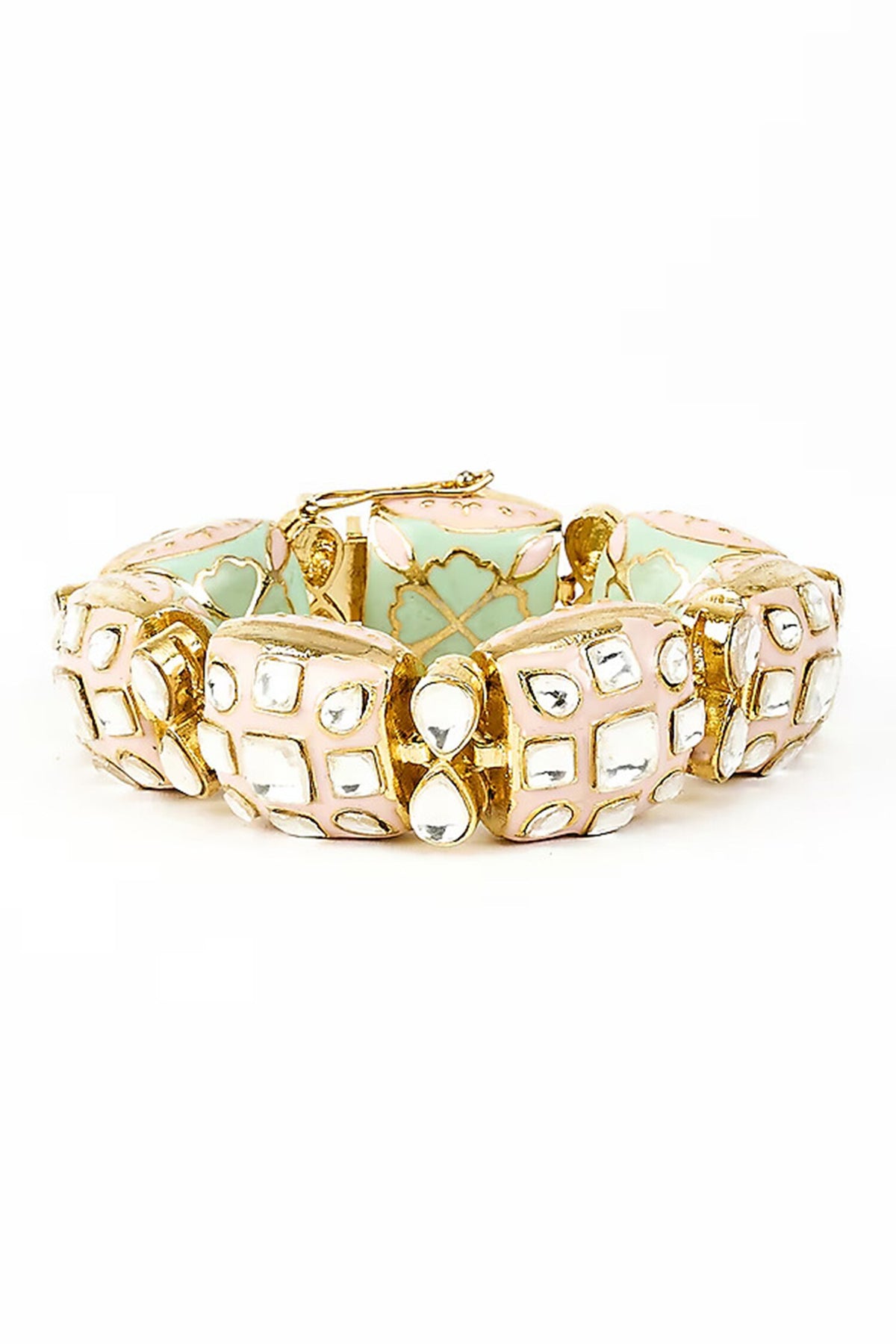 Gold Kundan & Polki Designer Bracelet 