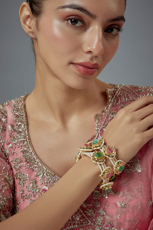 Kundan & Polki Designer Bangles Set 