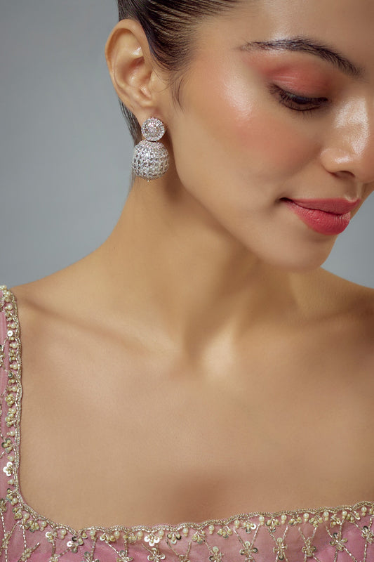 Zia Cubic Zirconia Embellished Earrings 