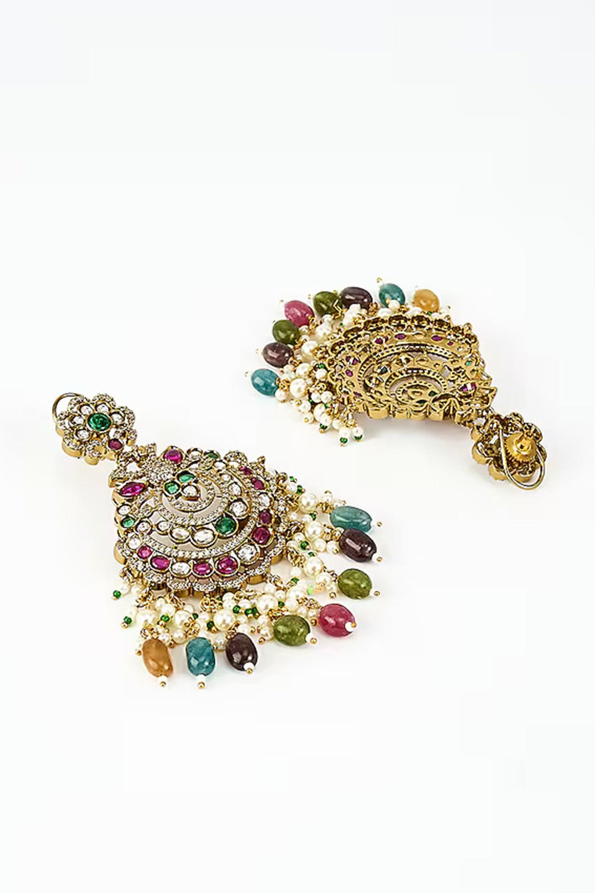 Floral Kundan Embellished Earrings 