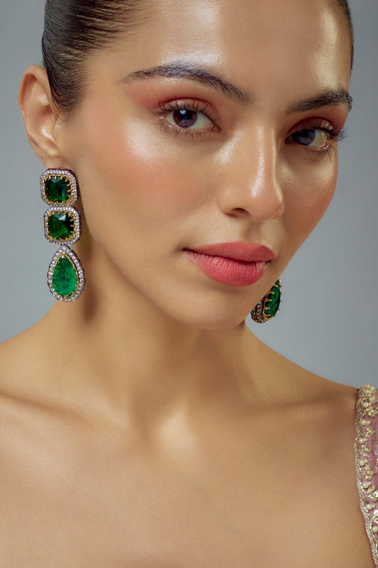 Florence Geometric Crystal Embellished Earrings 
