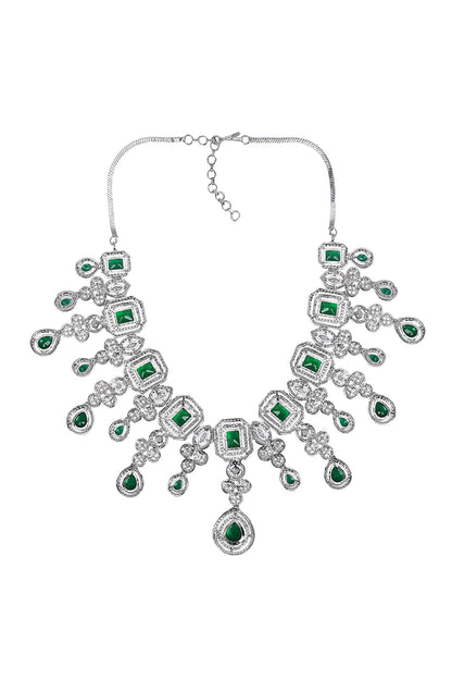 Emerald Green Gemstone Necklace Set 