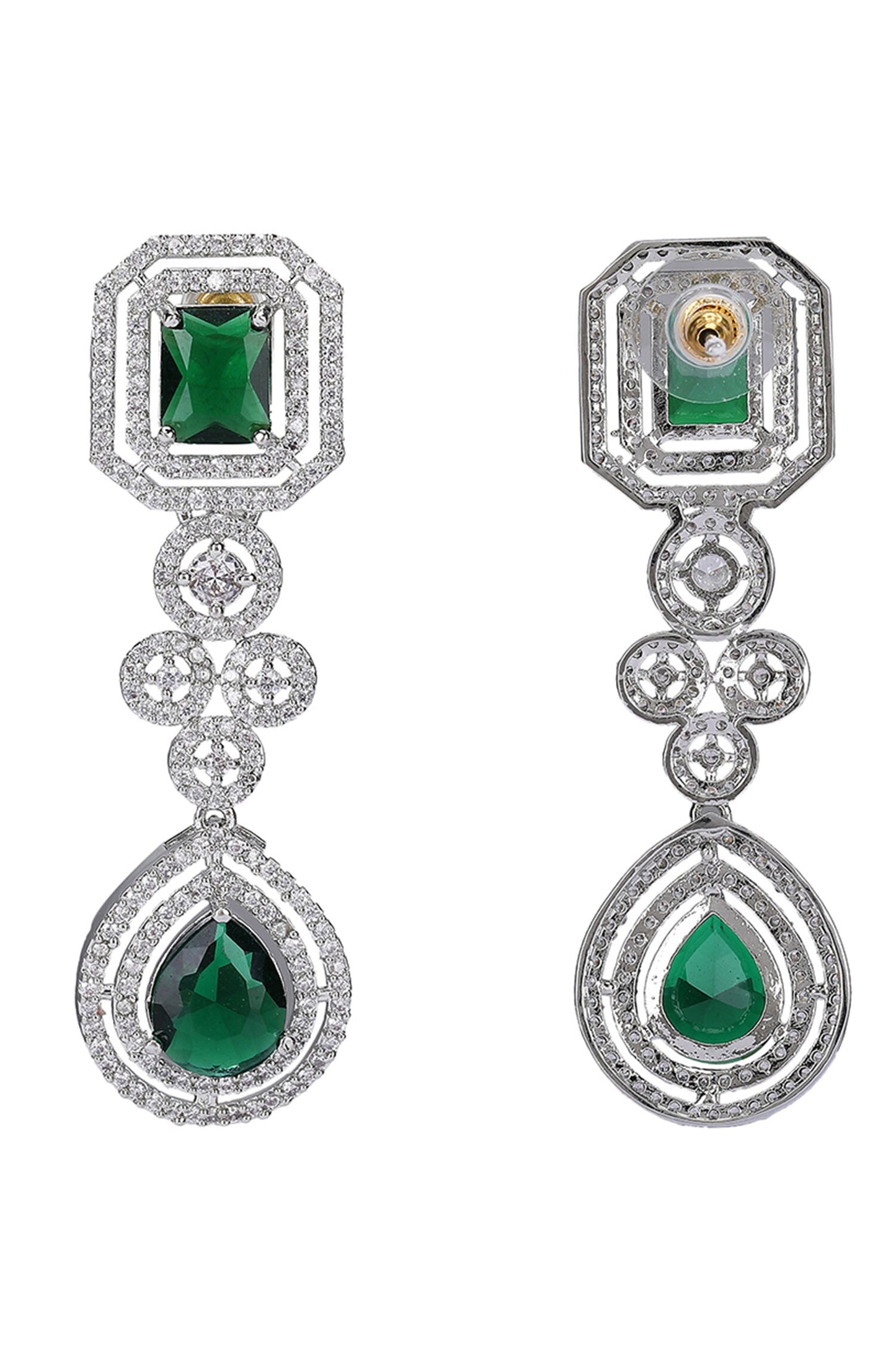 Emerald Green Gemstone Necklace Set 