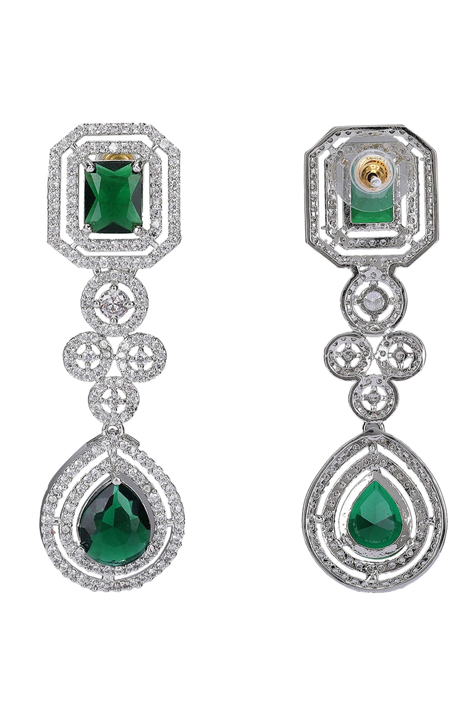 Emerald Green Gemstone Necklace Set 