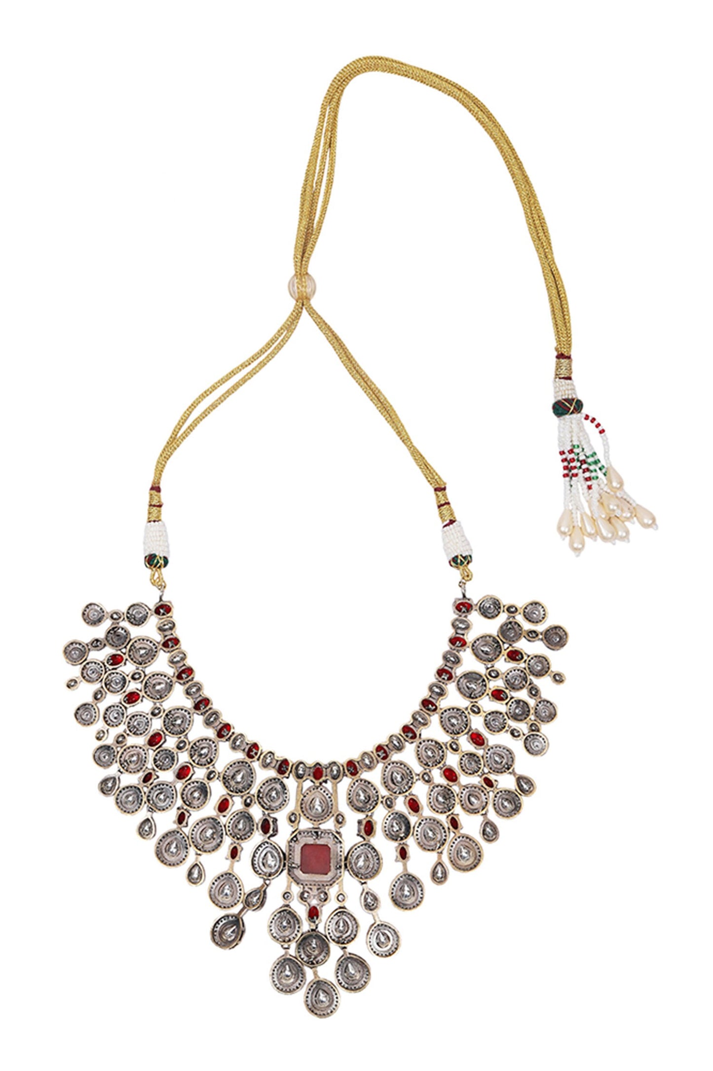Polki Stone Necklace & Earring Set 