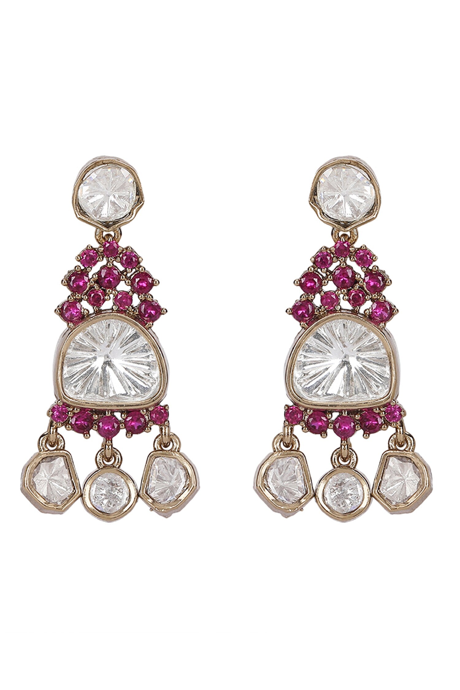 Kundan Ruby Embellished Necklace Set 
