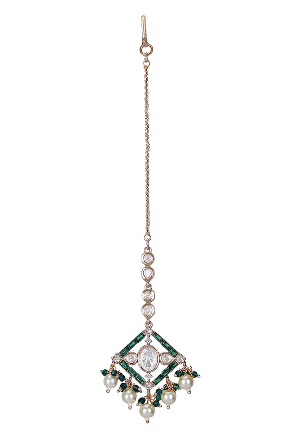 Emerald Polki Kundan Necklace Set 