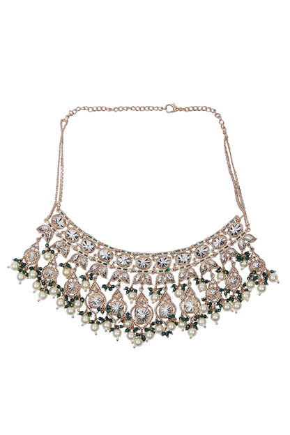Emerald Polki Kundan Necklace Set 