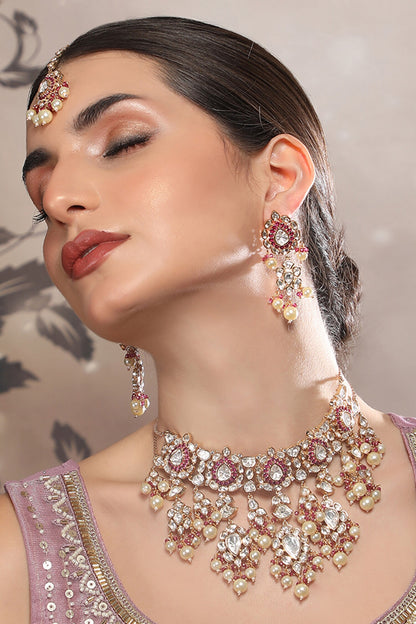 Kundan Pearl Choker Set 