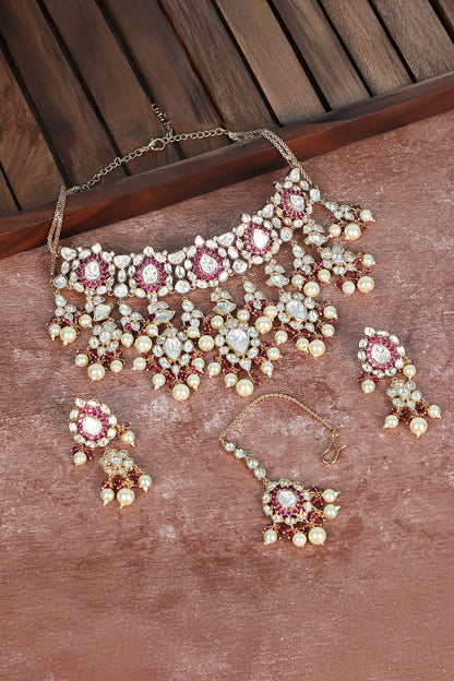 Kundan Pearl Choker Set 