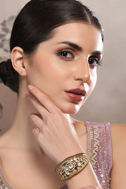 Kundan Embellished Cuff Bracelet 
